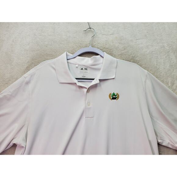 adidas Puremotion Polo Shirts Men's L White Matrix Nac Short Sleeve Slit‎ Collar - Picture 3 of 9